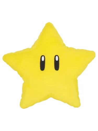 TOGETHER Plüsch Mario Party Super Star 18cm - Babypuppen: Kuscheliger Plüsch-Unbesiegbarer Stern aus Mario Party, ideal zum Spielen und Dekorieren, 18 cm groß für grenzenlosen Spielspaß.