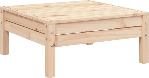 vidaXL Gartenhocker - Fußhocker aus massivem Kiefernholz, vielseitig einsetzbar als Sitzgelegenheit oder Couchtisch, rustikales Latten-Design für optimale Wetterbeständigkeit