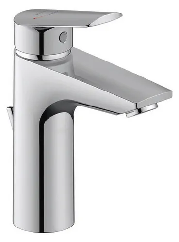 Duravit No. 1 Waschtischarmatur mit Ablaufgarnitur - Waschbecken-Armaturen, hochglanzverchromt für elegantes Badezimmerdesign und einfache Bedienung mit Hebelgriff.