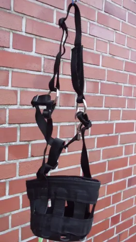 Covalliero Maulkorb, Fressbremse, schwarz, Shetty, Pferd, mit Verstärkung, einfach anzubringen