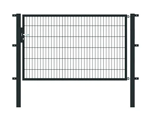 Einzeltor ALBERTS Flexo 200 x 120 cm Typ 6/5/6 - Gartenzäune - Robustes Metalltor in Anthrazit, inklusive stabilen Pfosten für optimale Sicherheit und Langlebigkeit.