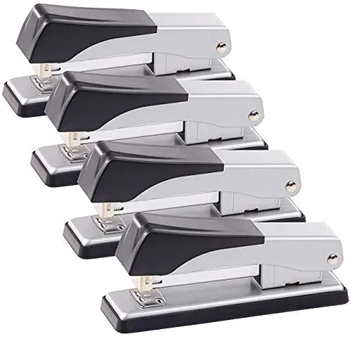 General Office Tacker Büro: 4er-Set Büroheftgeräte aus Metall und Kunststoff, für 20 Blatt (Klammerhefter, Papier-Hefter, Klammern)