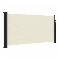 Furnicato Ausziehbare Seitenmarkise Creme 100x300 cm