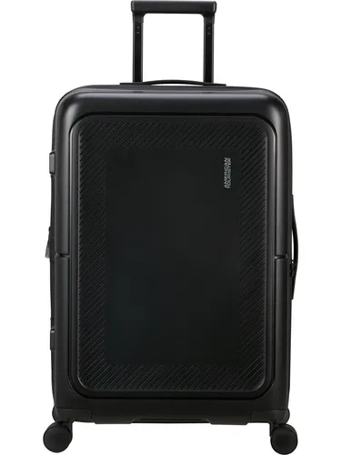 DASHPOP TRUE BLACK SPINNER 67 24 EXP TSA - Amerikanischer Tourister Koffer, stilvolles Design in Schwarz und TSA-Schloss für sicheres Reisen