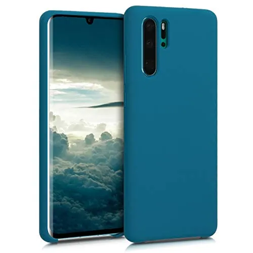 kwmobile Handyhülle für Huawei P30 Pro Hülle - Case Silikon - Kabelloses Laden - Schutzhülle Cover in Petrol matt