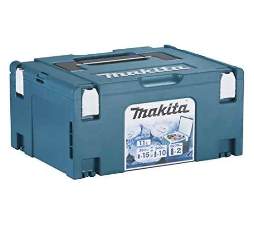 Makita Makpac 3 Kühlbox - 11 Liter Volumen, isolierte Auskleidung für optimale Kühlung unterwegs
