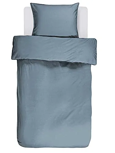 Essenza Bettwäsche Design Guy Farbe Blue 155x220+80x80 in blau von Essenza