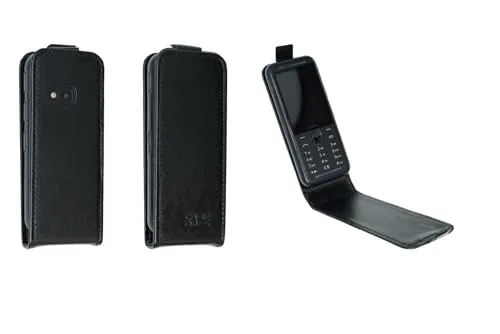 caseroxx Flip Cover für Nokia 5310 (2024) in schwarz – Handy-Tasche mit Kreditkartenfächern & Magnetverschluss aus Kunstleder, schlank & funktional