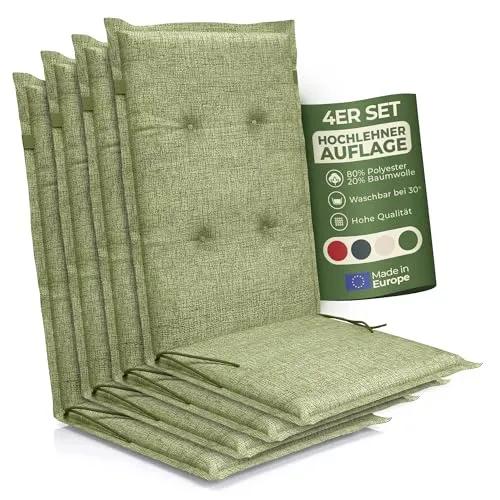 Hochlehner Auflage Florence – Komfortable Gartenstuhlauflage für entspannte Stunden - Die Florence Hochlehner Auflage bietet optimalen Sitzkomfort und stilvolles Design für Ihre Gartenmöbel. Mit rutschfestem Halteband und strapazierfähigem Material ist sie ideal für Garten, Balkon oder Terrasse.