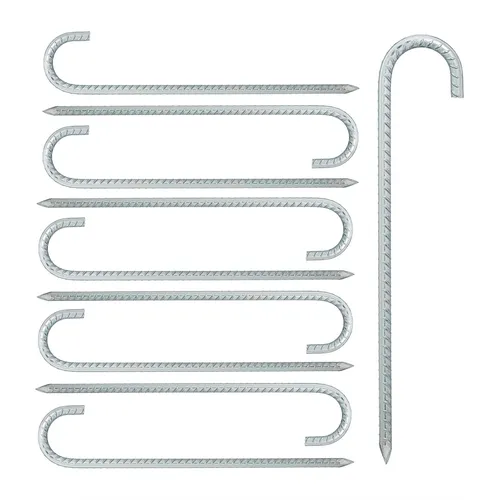 Bodenanker Zeltheringe 20 Stück - 38,5 cm verzinkt silber - Zelt- & Strandmuschelzubehör, extrem stabiler Erdanker aus verzinktem Stahl, ideal für sicheres Befestigen von Zelten und Muscheln im Freien.