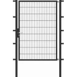 Einzeltor ALBERTS Flexo 125 x 180 cm Typ 6/5/6 - Gartenzäune, stabiles Metalltor in Anthrazit, ideal für Sicherheit und Zugang in Ihrem Garten.
