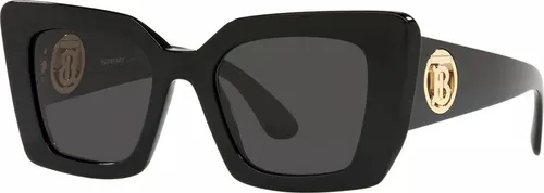 Burberry BE4344 Daisy Sonnenbrille - Damen Sonnenbrille im quadratischen Stil mit UV400 Schutz, eleganter schwarzer Rahmen und grauen Gläsern - perfekt für den modischen Auftritt.