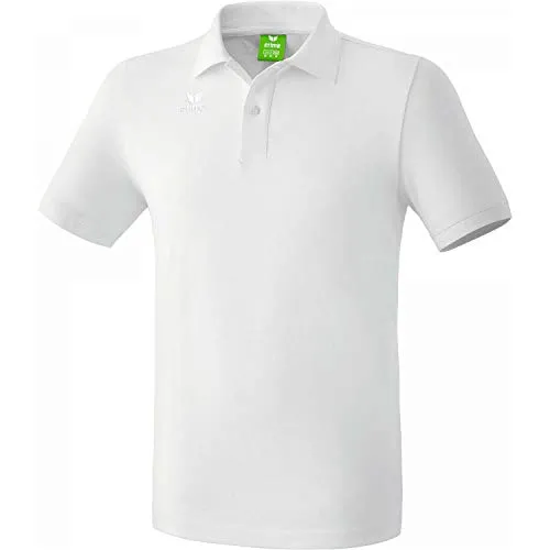 Erima Kinder Teamsport Poloshirt (211331), weiß, 140 - Bequemes Poloshirt aus Baumwollmix mit leichtem Stretch für optimale Bewegungsfreiheit. Sportlich-elegantes Design mit klassischem Kragen, ideal für Freizeit und Sport. In 10 Farben erhältlich, perfekt kombinierbar.
