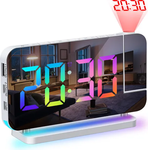 Wecker Weiß von Lixada