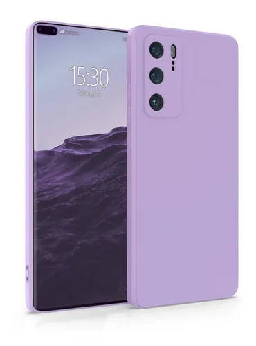MyGadget Hülle für Huawei P40 - robuste Silikon Schutzhülle TPU Case Slim Silikonhülle - Back Cover Kratzfest Handyhülle - Matt Lila