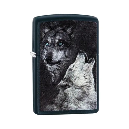 Zippo Wolf 6002929, unbefülltes Benzin-Feuerzeug - Hochwertiges Sturmfeuerzeug mit stylischem Wolf-Design. Ideal für den täglichen Einsatz und für Sammler. Robuste Qualität für langanhaltende Freude.