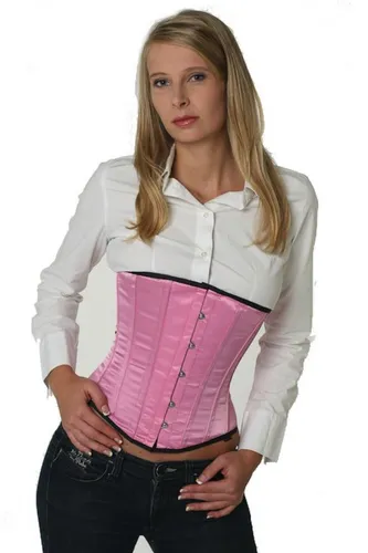 Korsett Corsage Pink Satin lang normal su03 in pink von fapedo