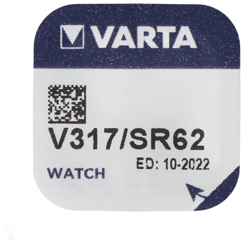 Varta V317 Knopfzelle für Uhren und mehr - Zuverlässige Silberoxyd-Batterie mit langer Lagerfähigkeit für Uhren und Geräte. Ideal für den täglichen Einsatz, sorgt für konstante Energie und Leistung.