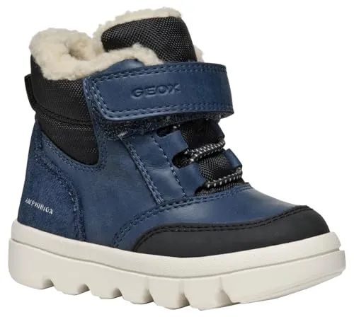 Geox Baby-Jungen B WILLABOOM Boy B AB Ankle Boot, Denim, 20 EU - Baby Stiefel für Jungen mit optimaler thermischer Isolierung für Kälteschutz, flexibler Laufsohle und hervorragender Stoßdämpfung für sicheren Komfort.