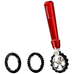 Marcato Teigrädchen Pastawheel rot - Sonstige Küchenhelfer – Teigrädchen 3in1 mit austauschbarem Zubehör für glatte und gezackte Schnitte, ideal für kreative Teiggestaltungen von Nudeln bis Plätzchen.