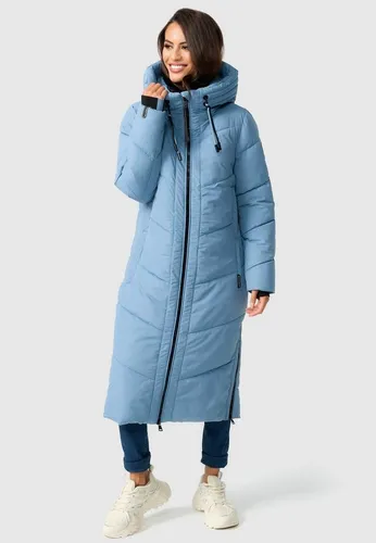 MARIKOO Damen Winterjacke B979 - Stylischer Parka in Powder Blue - Funktionsjacken mit warmem Futter und hohem Kragen für optimalen Schutz im Winter - ideal für modebewusste Damen.