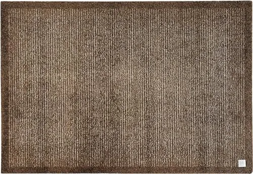 Barbara Becker Fußmatte Gentle - Waschbare Schmutzfangmatte für Eingangsbereich - Hochwertige Fußmatte in Braun 67 x 110 cm, rutschfest und pflegeleicht, ideal für Flur und Wohnzimmer. Schützt Böden vor Schmutz und ist für Fußbodenheizung geeignet.