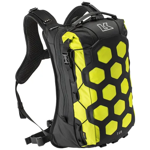 Kriega Trail 18 Rucksack - Neon-Grün, 18 L - Daypack für Abenteuer mit Quadloc-LiteTM Gurtzeug für optimalen Tragekomfort. 100% wasserdicht, ideal für Motorradfahrer und Outdoor-Enthusiasten.