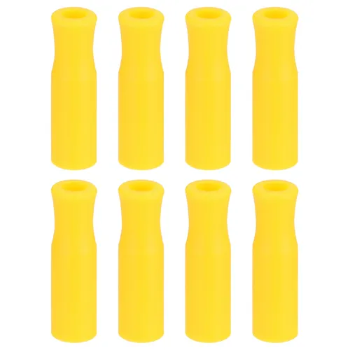 8Stk Silikon Strohspitzen Metall Stroh Abdeckungen für 1/4