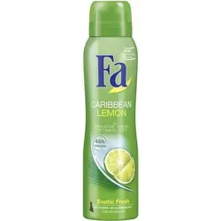 Fa Caribbean Wave Deodorant Spray Lemon 150 ml - Frisches Deodorant Spray mit einem belebenden Zitronenduft, ideal für den täglichen Gebrauch und langanhaltenden Schutz.