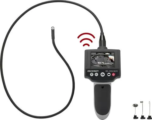 VOLTCRAFT BS-310XWIFI Endoskop - 8 mm Durchmesser, 88 cm Schwanenhals, drahtlose Bild- und Videoübertragung per WiFi, kostenlose App für Android und iOS
