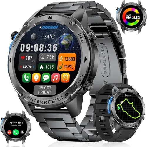 BRUBOSES Smartwatch Men Women Bluetooth Fitness Tracker with Calls