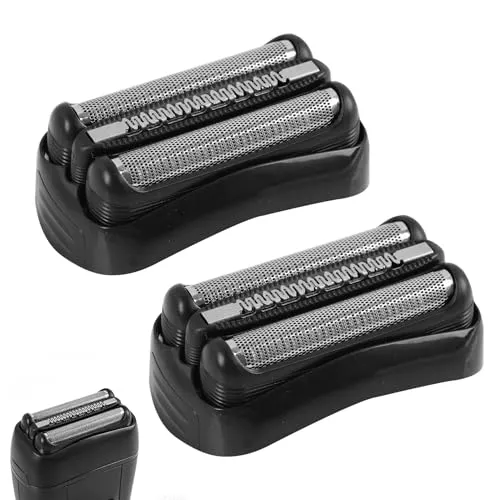2Pcs Ersatz Rasierköpfe Series 3 21B, Präziser Ersatz-Scherkopf, Einfach zu Installieren, Pack Ersatzköpfe für Gesichts- und Körperpflege von Männern, Kompatibel mit Verschiedenen Rasiermodellen