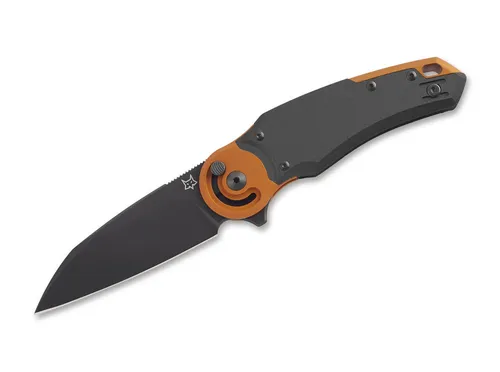 Produktbild FoxKnives Messer Metamorphosis Wharncliffe M390 Aluminum Black & Orange PVD