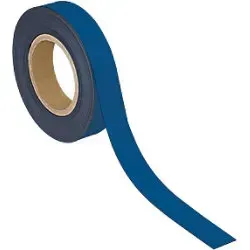 Maul Magnetband 65245, blau - Beschriftbares Kennzeichnungsband - Organisationsmittel, ideal zur flexiblen Kennzeichnung an eisenhaltigen Oberflächen, kunststoffbeschichtet, abwischbar und individuell zuschneidbar, perfekt für Lager, Schulen und Büros.