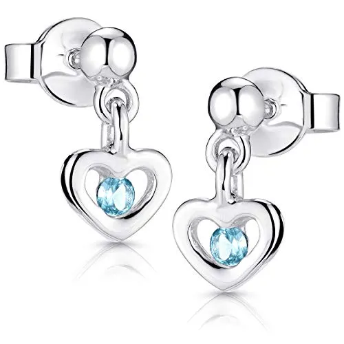 MATERIA Kinder Ohrringe Silber 925 Mädchen in türkis von Materia by Matthias Wagner