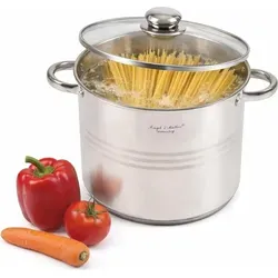 Universalkochtopf Edelstahl Induktion mit Glasdeckel – groß – 9 L – einzeln oder 4er Set – ideal für Familien, Feiern, Einmachen Ø24cm