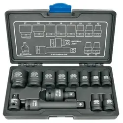 Steckschlüsselsatz 1/2 Zoll Schlagschrauber Nüsse Set 13-teilig Cr-Mo