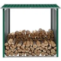 vidaXL Brennholzlager - Kaminholzunterstand aus verzinktem Stahl - Praktisches Brennholzlager für optimalen Schutz und Belüftung. Aus langlebigem verzinktem Stahl mit stabiler Konstruktion, ideal für die Aufbewahrung von Feuerholz.
