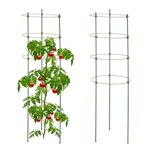 Rankhilfe Rankstütze Pflanzenhalter Tomatenstütze Blumenstütze 2er Set grün