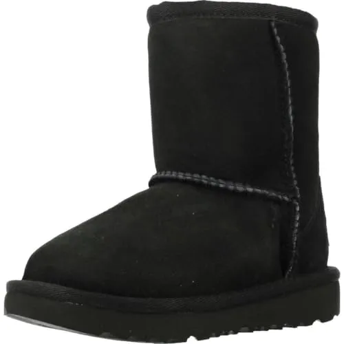 Ugg Kids Classic II Stiefel Schwarz EU 23 1/2 - Wanderschuhe mit weichem Schaffell und superleichter Treadlite Außensohle für optimalen Komfort. Ideal für aktive Kinder, die den ganzen Tag unterwegs sind!