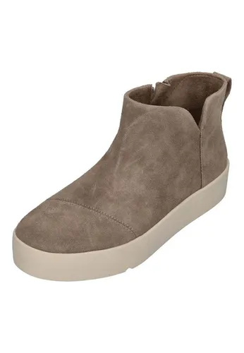 TOMS Sneaker Leder, Damen, Gr. 39, grau (taupe) - Modischer Damen Sneaker aus hochwertigem Leder mit seitlichem Reißverschluss für einfaches An- und Ausziehen. Die flexible Sohle bietet optimalen Komfort und Bewegungsfreiheit im Alltag.
