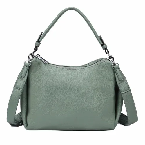 ITALYSHOP24 Schultertasche DAMEN TASCHE SHOPPER Umhängetasche Crossover Hobo Bag Leder Optik (Spar-Set: Tasche mit 2 Gürtel. Zusatz Stoffgurt/Umhängeband, mit Schultergurt), Henkeltasche Reisetasche Crossbag für Büro Freizeit Urlaub BodyBag