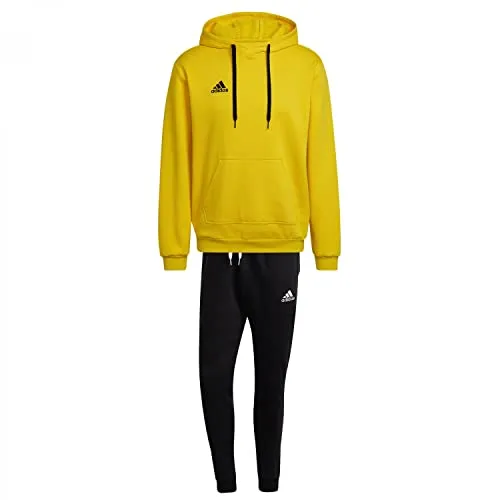 adidas Herren Sweatanzug Entrada 22 HI2140+HB0574 XXL - Streetwear Trainingsanzug für Herren, bequemer Fleece-Hoodie mit recyceltem Inhalt und elastischer Jogginghose für optimalen Tragekomfort beim Training.