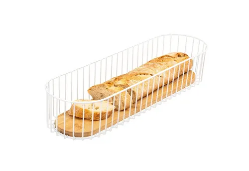 eluno Drahtschale mit Bambusboden – Vielseitiger Mehrzweckkorb - Obstschale, Brotkorb oder Dekokorb – dieser elegante Drahtkorb aus weißem Metalldraht und nachhaltigem Bambusboden ist ideal für jede Gelegenheit und sorgt für optimale Luftzirkulation.