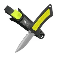 SK75 Messer - Tauchen & Schnorcheln - Kompaktes Jacketmesser mit 7,5 cm Titanklinge, leicht und korrosionsbeständig, ideal für Sicherheit und Komfort unter Wasser.