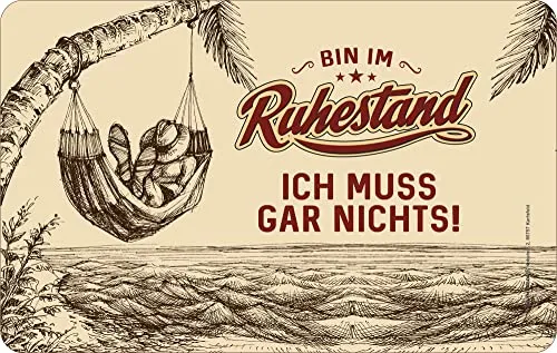 empireposter Ruhestand - Frühstücksbrettchen - muss gar Nichts