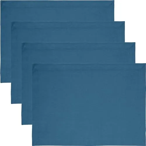 REDBEST Tischset Tulsa 4er-Pack Baumwolle blau Größe 35x50 cm