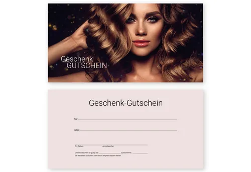 cosmeticPlus Geschenkkarte 50 Gutscheinkarten für Frisöre, Barber und Styling zum Verkaufen