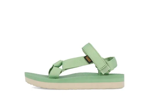 Teva Midform Universal Sandal Damen Basil - Komfortable Wandersandalen in Grün - Wanderschuhe mit erhöhtem Fußbett für optimalen Tragekomfort. Die verstellbaren Klettverschlüsse sorgen für eine perfekte Passform.