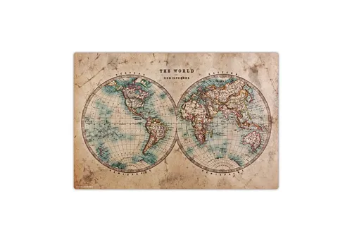 cover-your-desk.de Schreibtischunterlage – Abwaschbare Historische Weltkarte aus Premium Vinyl - Schreibunterlagen in 60x40 cm, langlebig und pflegeleicht, ideal für kreative Arbeitsplätze.